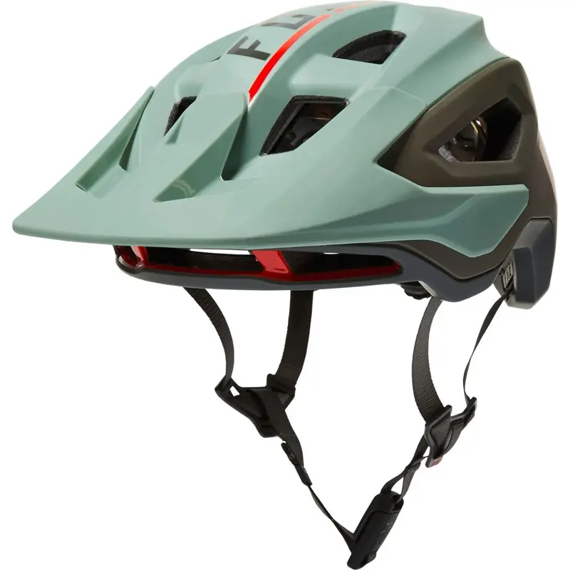 Fox Racing Speedframe Pro Mtb Helmet - Blocked - Eucalyptus 1