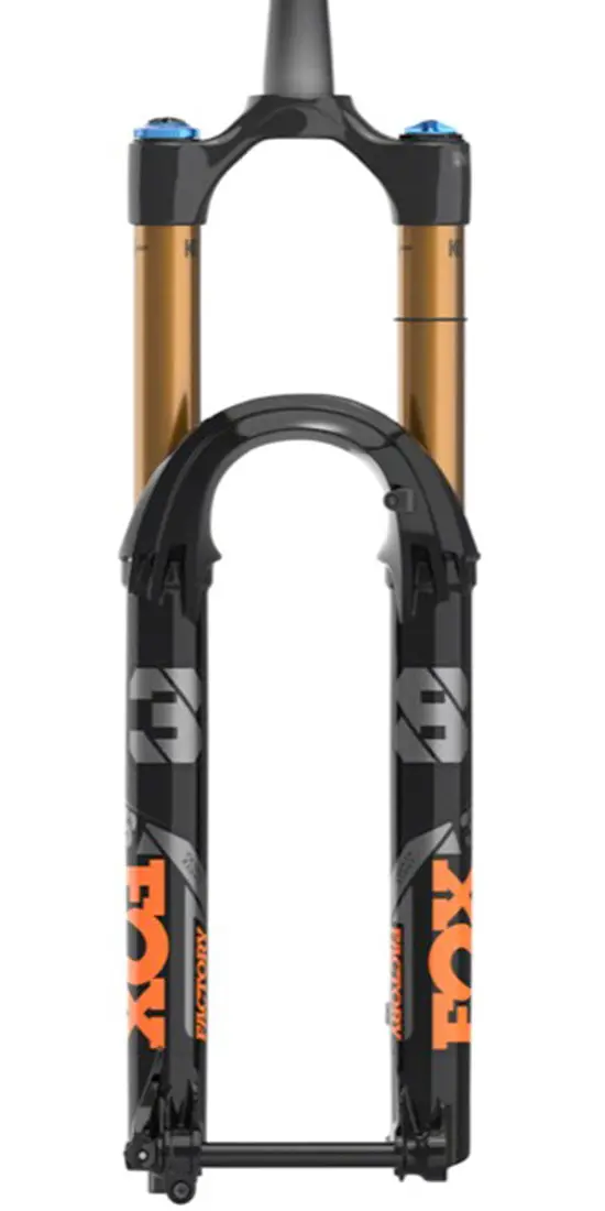 Fox Suspension 38 Float 170 Factory 29" Kabolt-X 110 - Shiny Black-Orange-Gloss Black Logo - 2022 2