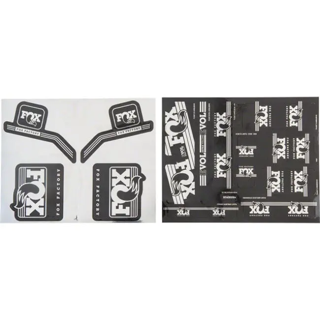 Fox Suspension Heritage Decal Kit For Forks And Shocks - Silver 1