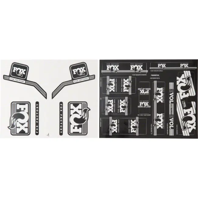 Fox Suspension Heritage Decal Kit For Forks And Shocks - White 1