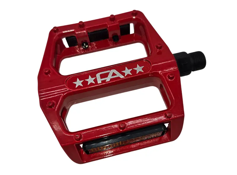 Free Agent Alloy Molded Pin Platform Pedals - Red 1