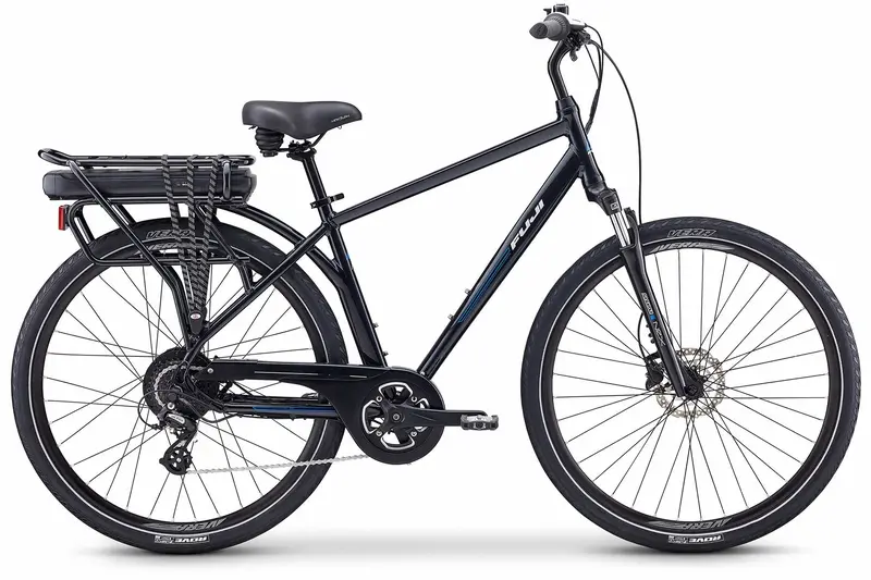 Fuji E-Crosstown Usa Electric Bike - Pearl Black 1