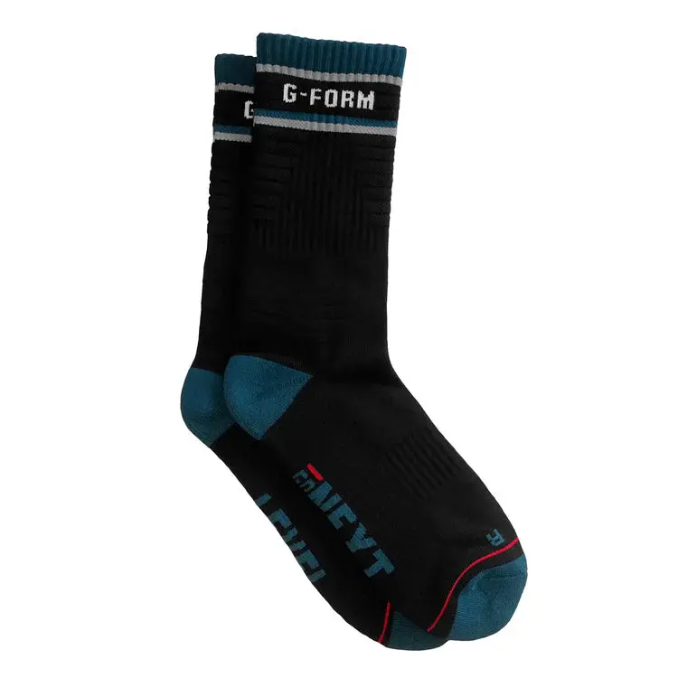 G-Form Mid-Calf Sock - Black-Teal-Gray 1