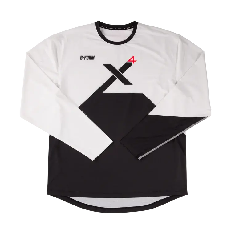 G-Form Pro-X4 Long Sleeve Mtb Jersey - White-Black 1