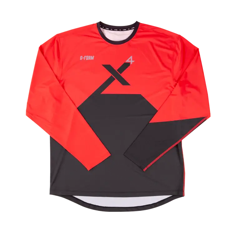 G-Form Pro-X4 Long Sleeve Mtb Jersey - Youth - Red-Black 1