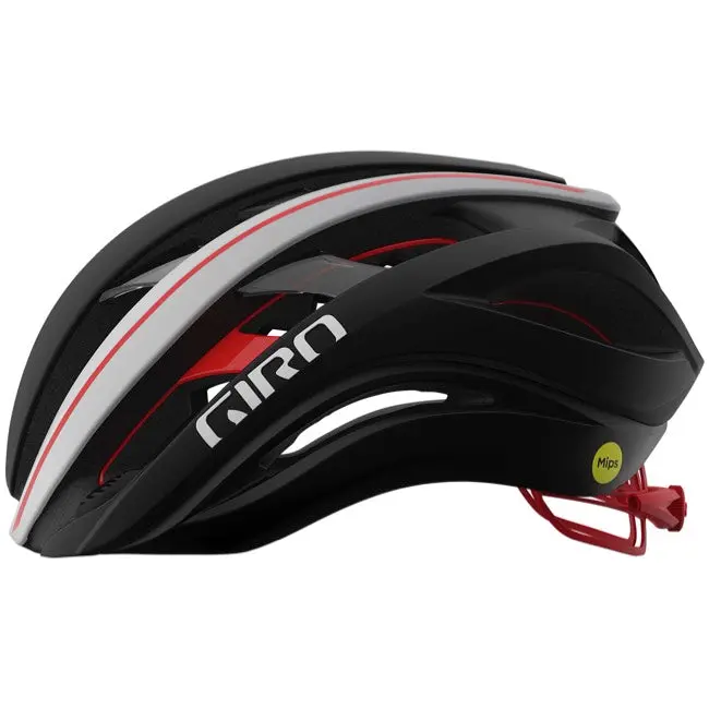 Giro Aether Spherical Road Helmet - Matt Black-White-Red - 2022 2