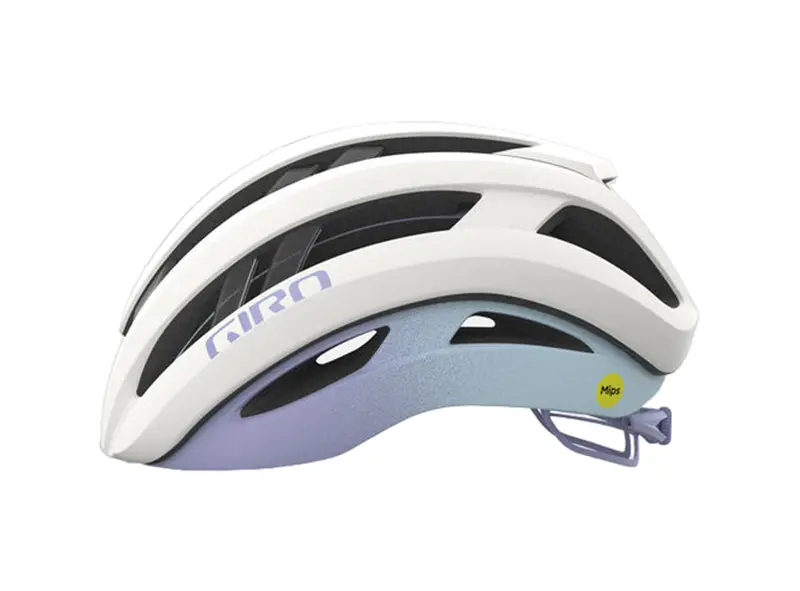 Giro Aries Spherical Road Helmet - Matt White-Light Lilac Fade 2