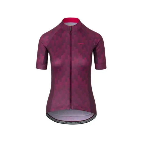 Giro Chrono Sport Short Sleeve Road Jersey - Womens - Dark Cherry-Raspberry Towers 1