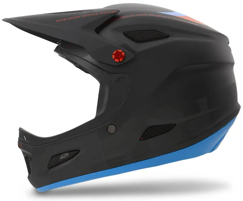 Giro Cipher Full Face Helmet - Black-Glowing Red-Blue 1