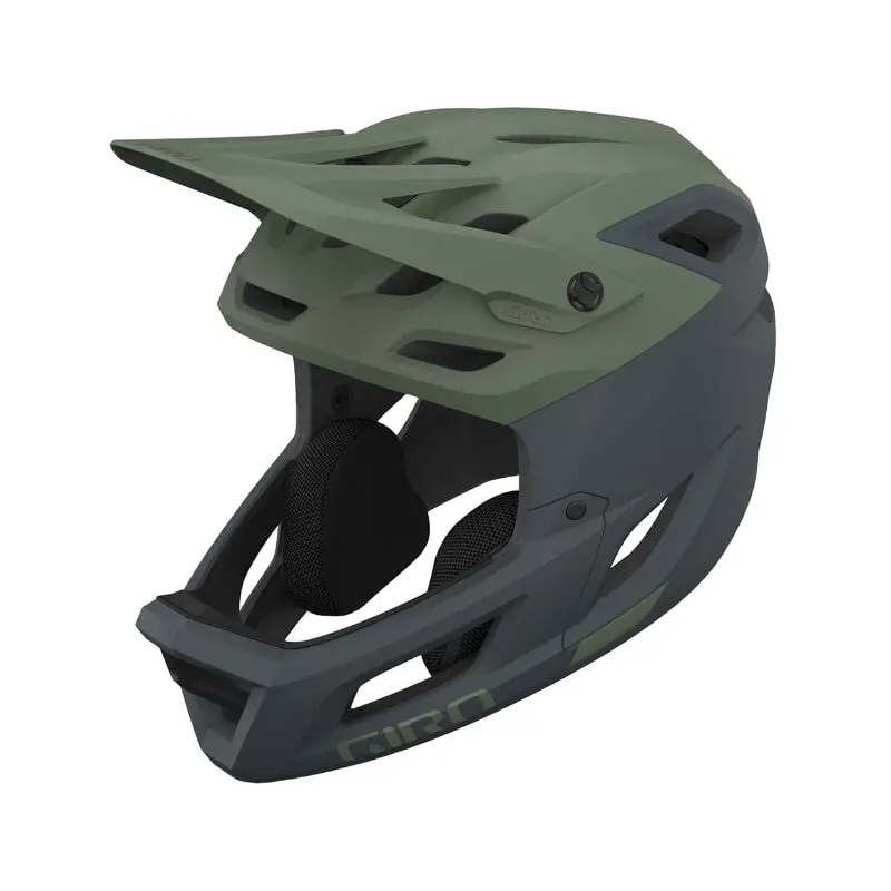 Giro Coalition Spherical Full Face Helmet - Matt Hedge Green-Dark Shark 1