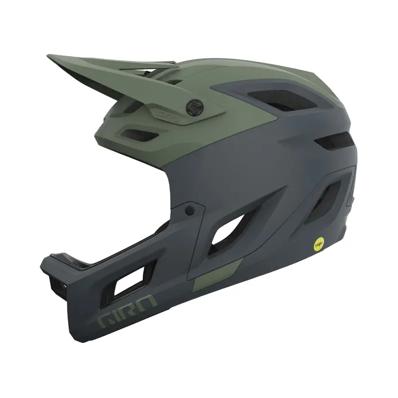 Giro Coalition Spherical Full Face Helmet - Matt Hedge Green-Dark Shark 2
