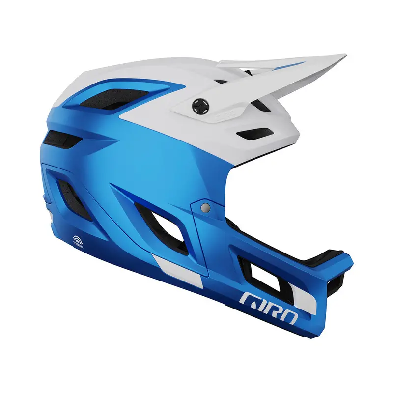 Giro Coalition Spherical Full Face Helmet - Matt White-Ano Blue 1