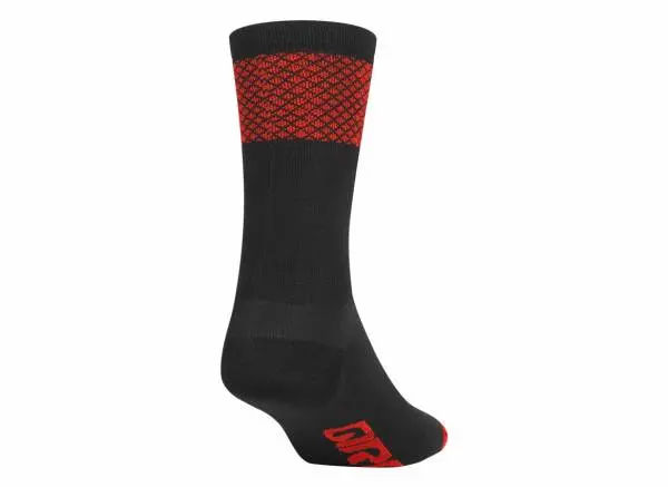 Giro Comp 6" High Rise Sock - Black-Bright Red - 2022 2