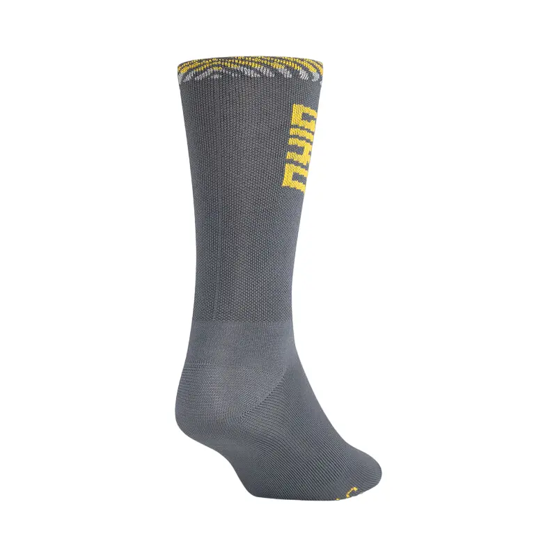 Giro Comp Racer 6" High Rise Sock - Dark Shark-Spectra Yellow 2