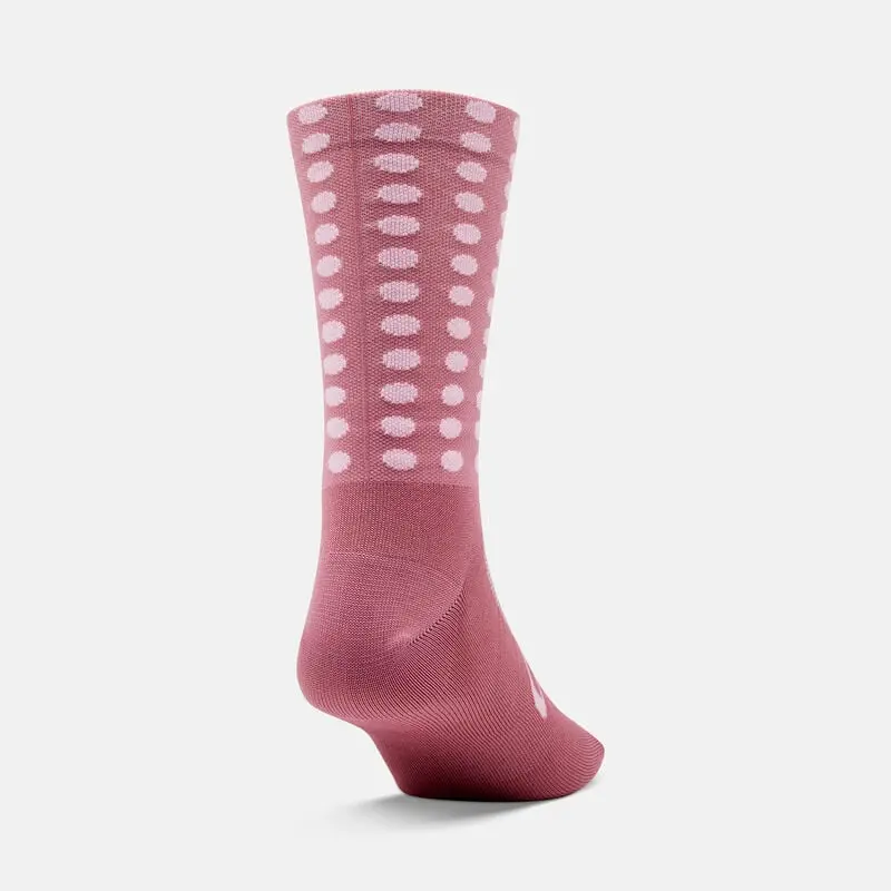 Giro Comp Racer 6" High Rise Sock - Dusty Rose Linocut 2