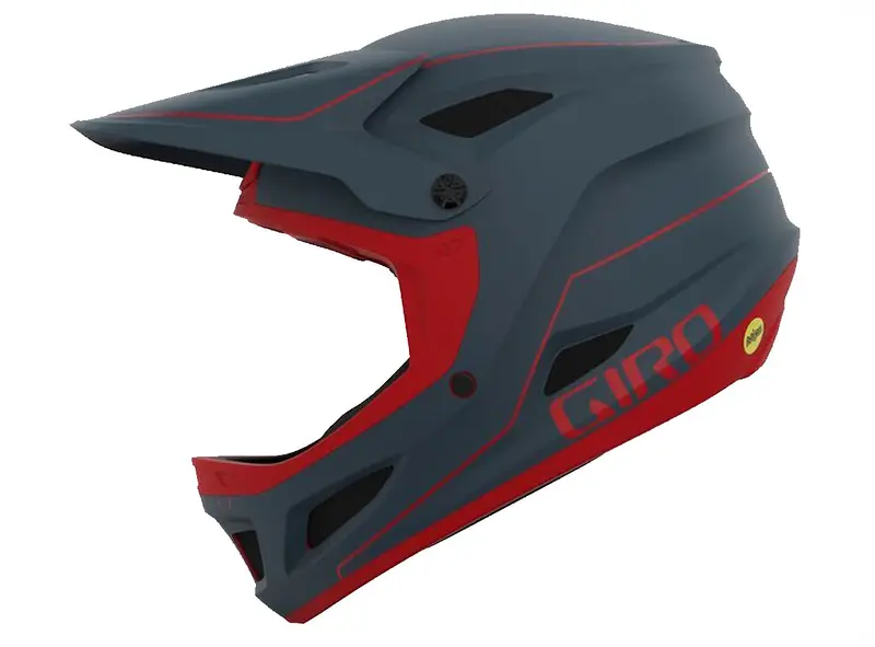 Giro Disciple Mips Full Face Helmet - Matt Portaro Gray-Red 1