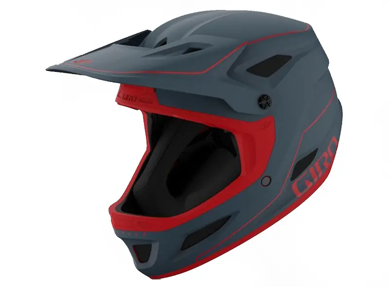 Giro Disciple Mips Full Face Helmet - Matt Portaro Gray-Red 2