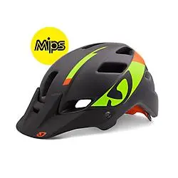 Giro Feature Mips Xc Helmet - Matt Black-Lime-Red 1