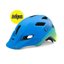 Giro Feature Mips Xc Helmet - Matt Blue-Lime 1