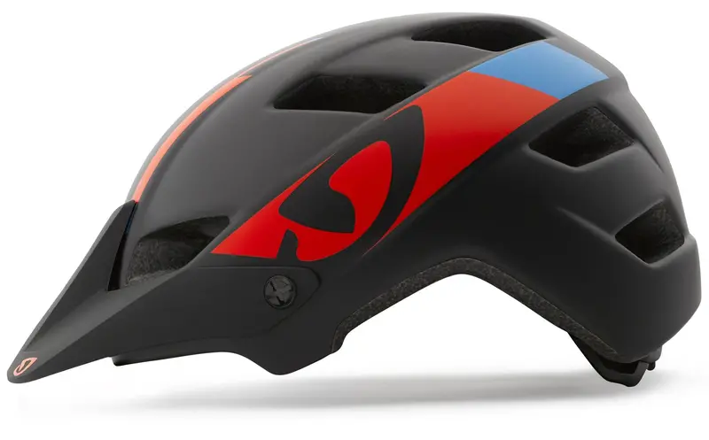 Giro Feature Xc Helmet - Matt Black-Glowing Red-Blue 1