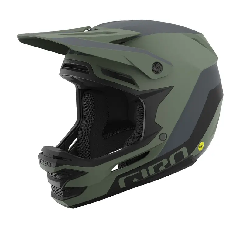 Giro Insurgent Spherical Full Face Helmet - Matt Hedge Green-Dark Shark 1