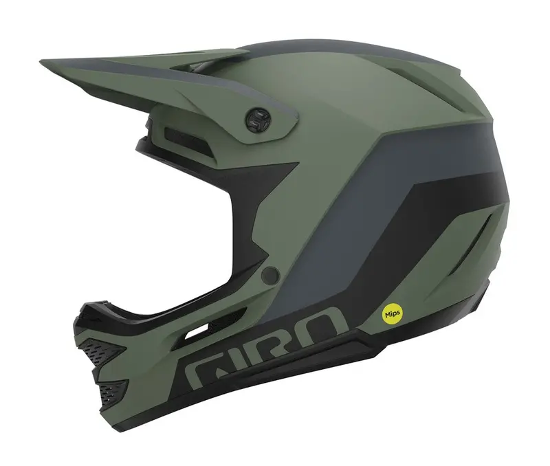 Giro Insurgent Spherical Full Face Helmet - Matt Hedge Green-Dark Shark 2