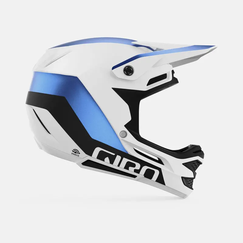 Giro Insurgent Spherical Full Face Helmet - Matt White-Ano Blue 2