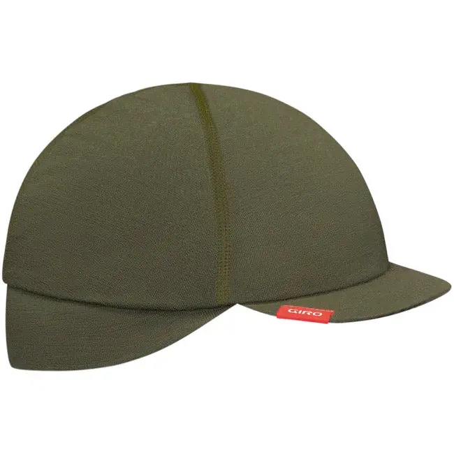 Giro Merino Wool Ear Flaps Under Helmet Cycling Cap - Olive 1