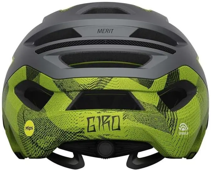 Giro Merit Spherical Mtb Helmet - Matt Metallic Black - Ano Lime 3