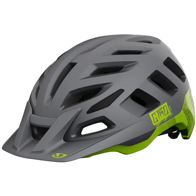 Giro Radix Mips Mtb Helmet - Matt Metallic Black-Ano Lime 1