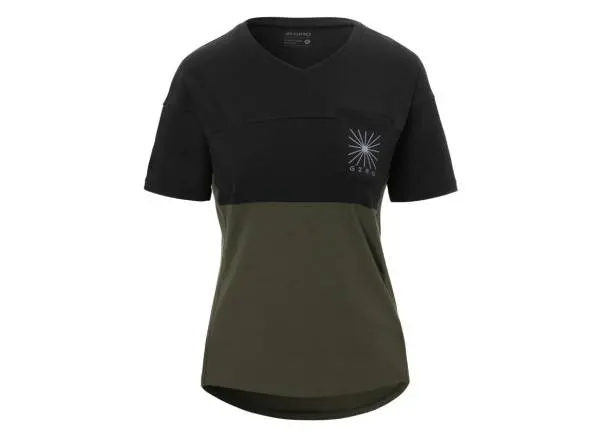 Giro Ride Short Sleeve Mtb Jersey - Womens - Black-Trail Green 1