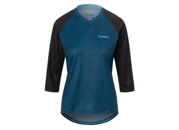 Giro Roust 3/4 Sleeve Mtb Jersey - Womens - Harbor Blue Scree 1