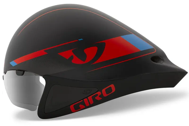 Giro Selector Time Trial Helmet - Matt Black-Glowing Red-Blue 1
