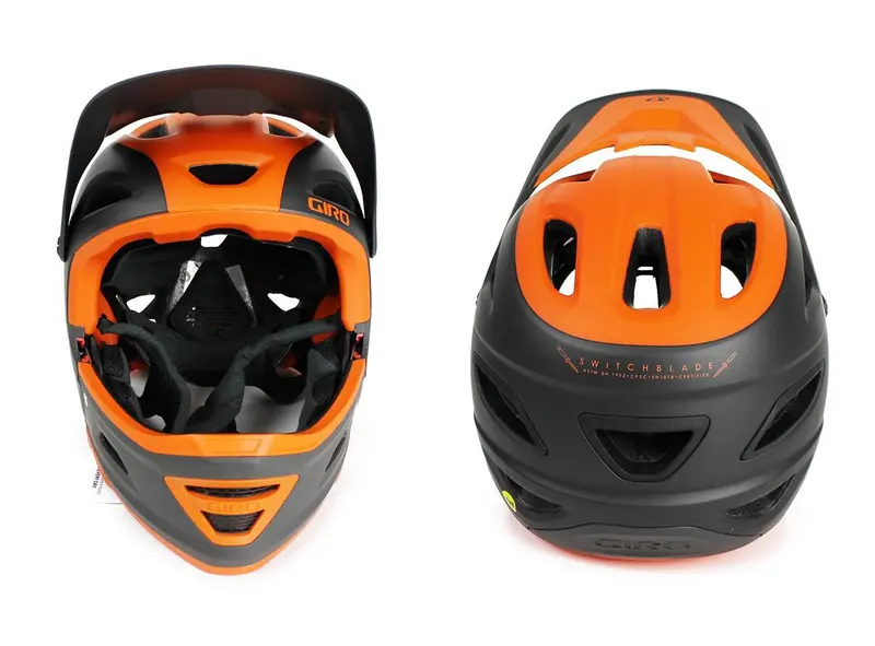 Giro Studio Switchblade Mips Full Face Helmet - Matt Black-Orange 2
