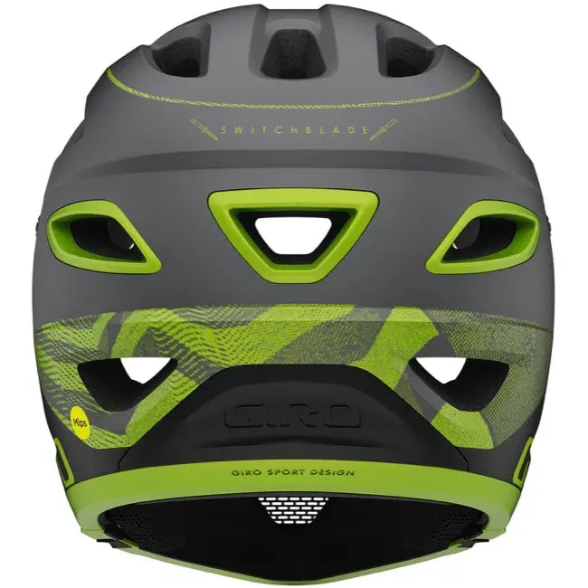 Giro Switchblade Mips Full Face Helmet - Matt Metallic Black-Ano Lime 3