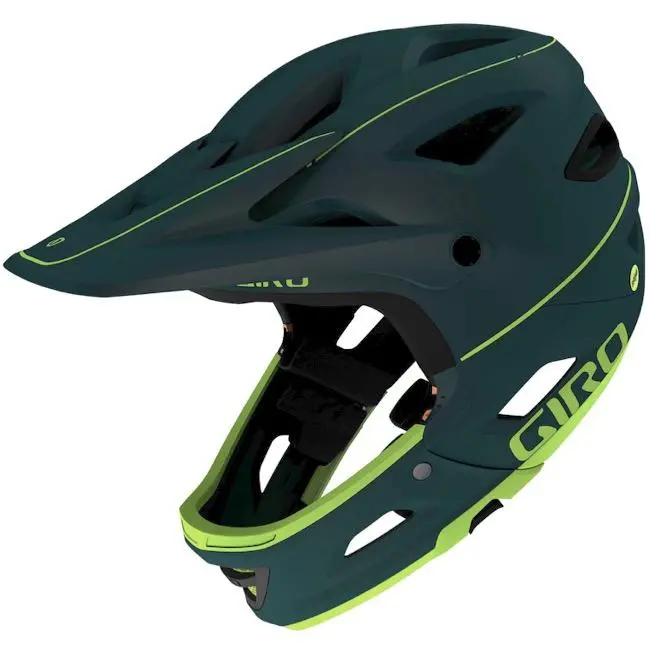 Giro Switchblade Mips Full Face Helmet - Matt True Spruce-Citron - 2020 1
