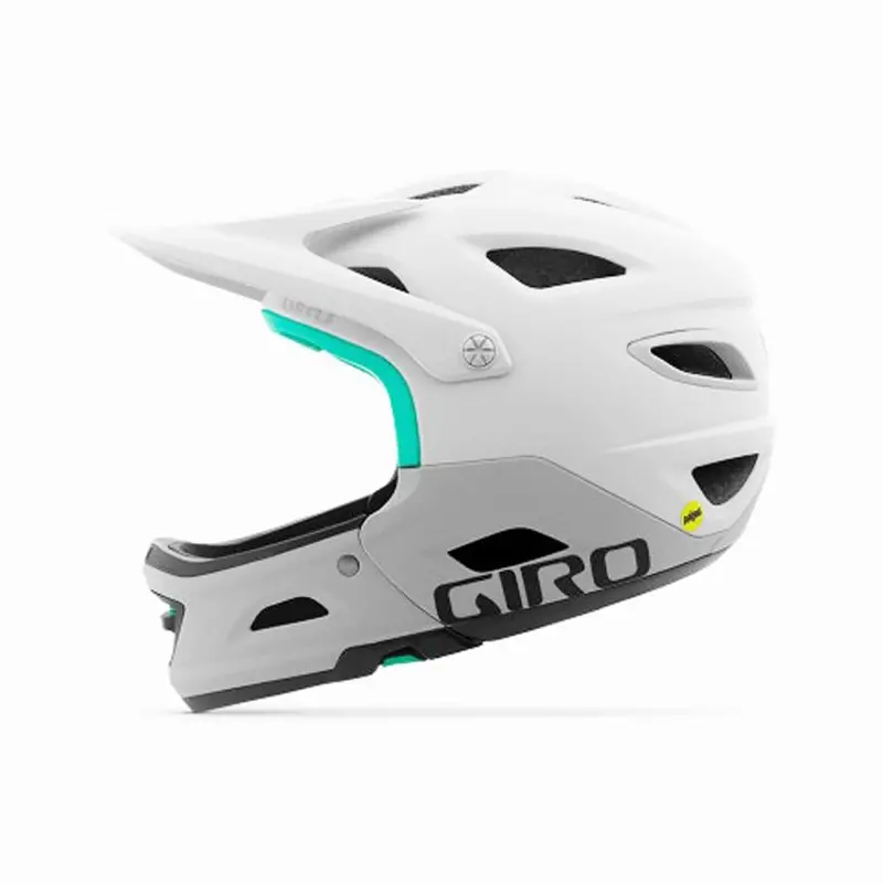 Giro Switchblade Mips Full Face Helmet - Matt White-Gray 1