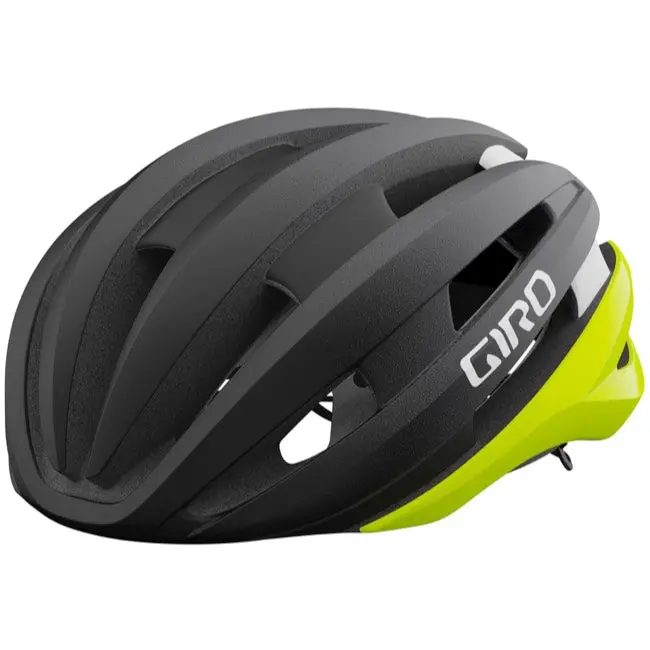 Giro Synthe Mips Ii Road Helmet - Matt Black-Hi-Viz Yellow - 2021 2