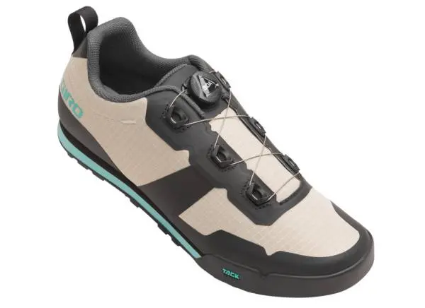 Giro Tracker Mtb Shoe - Womens - Sandstone-Screaming Teal - 2024 1