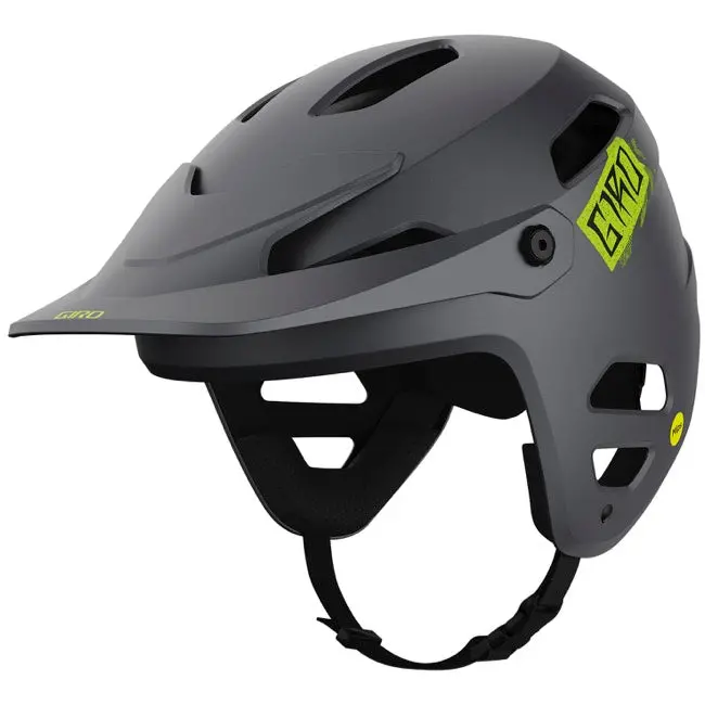 Giro Tyrant Spherical Mtb Helmet - Matt Metallic Black-Ano Lime 1