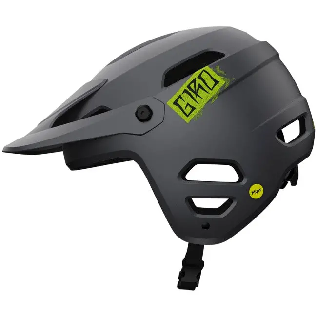 Giro Tyrant Spherical Mtb Helmet - Matt Metallic Black-Ano Lime 2