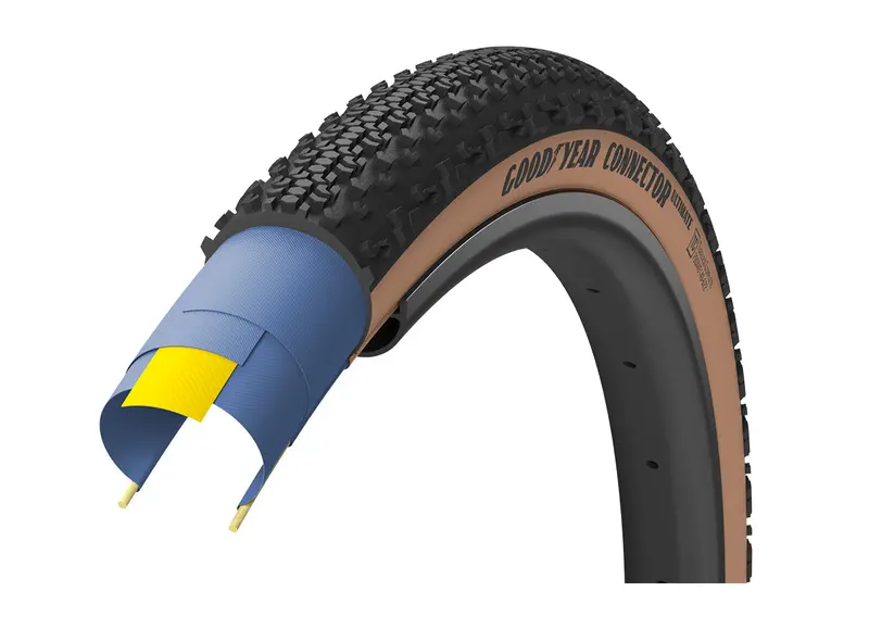 Goodyear Connector S4 Ultimate 700C Gravel Tire - Black-Yellow Skinwall 1