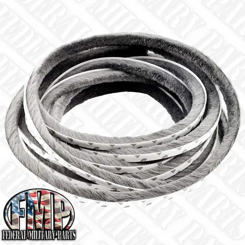 Grey Pile Weatherstripping For Humvee Windows - Humvee  Doors For Military Humvee X-Door Windows With A Self Adhesive Peel And Stick Weatherstrip 3