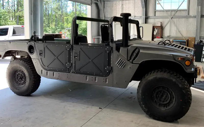 Half Door Pair. Front Only. Black, Tan Or Green Fits Humvee Hard X-Doors Lower Half 1