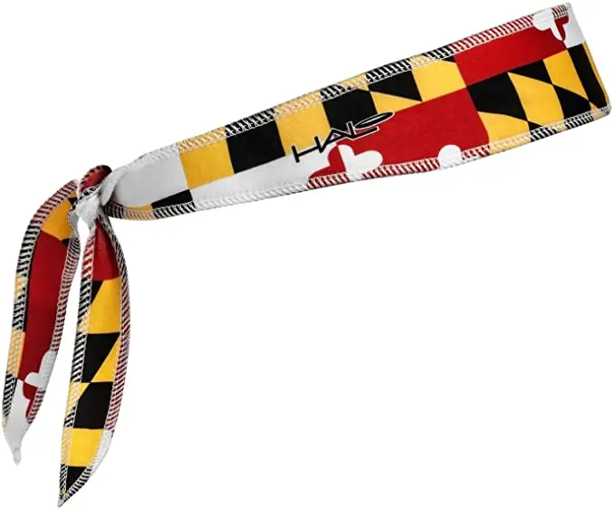 Halo I Tie Headband - Maryland Flag 1