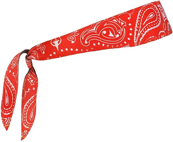Halo I Tie Headband - Paisley Red 1