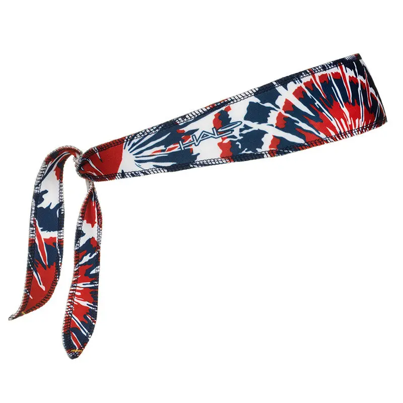 Halo I Tie Headband - Red White Blue Tie Dye 1