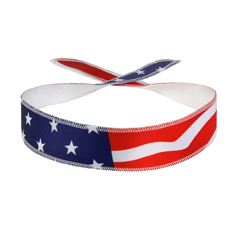 Halo I Tie Headband - Usa Flag 1