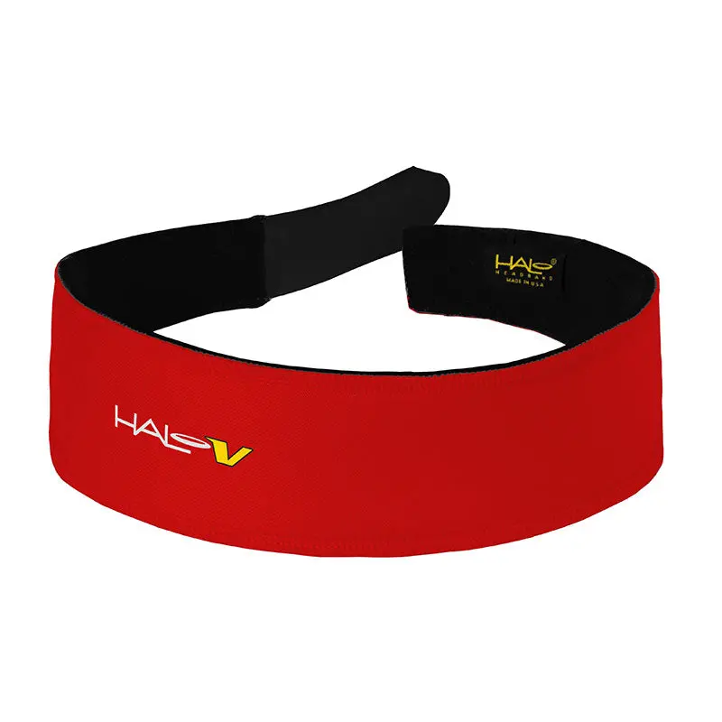 Halo V - Velcro Adjustable Headband - Red 1