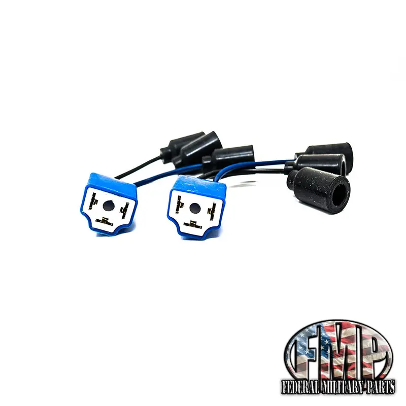 Headlight Adapter Pair Convert 7” Civilian Round H4 Led Headlights To Military Lights Plug And Play 1